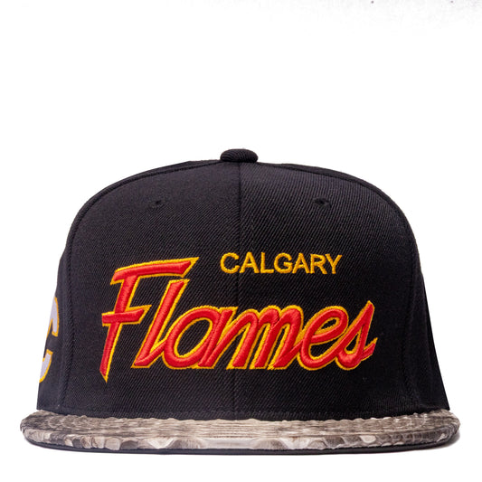 JUST DON CALGARY FLAMES PYTHON (Black-Natural-Black-Gold)