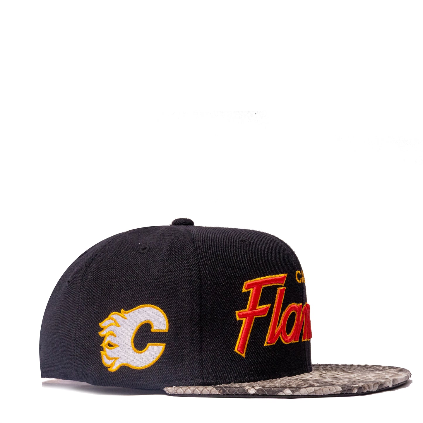 JUST DON CALGARY FLAMES PYTHON (Black-Natural-Black-Gold)