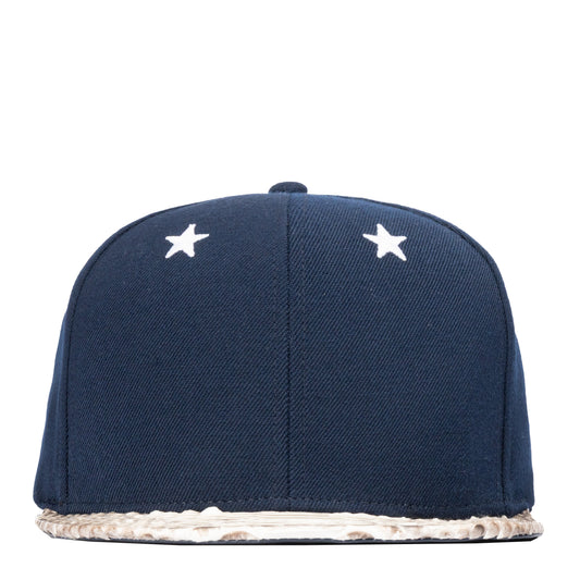 JUST DON WHITE STAR EYELETS PYTHON (NAVY-NATURAL-NAVY-GOLD)
