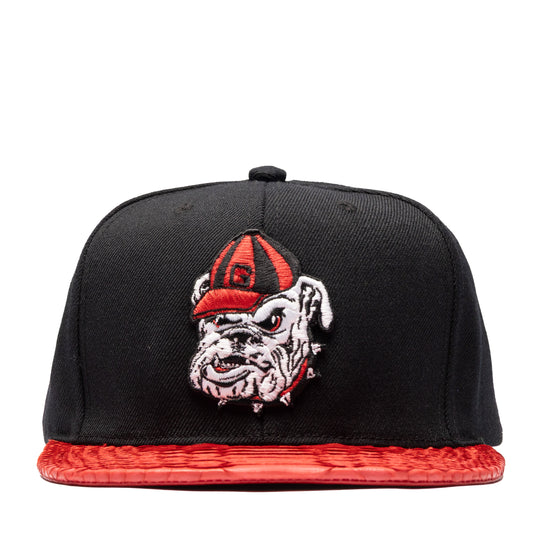 JUST DON GEORGIA BULLDOGS PYTHON (BLACK) (RED BRIM)