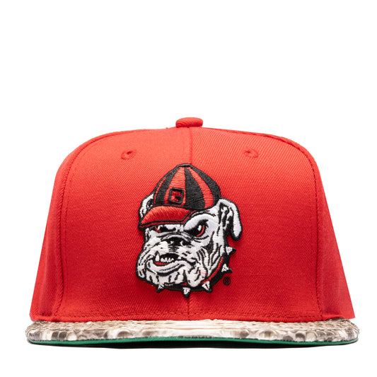 JUST DON GEORGIA BULLDOGS PYTHON (RED) (natural brim )