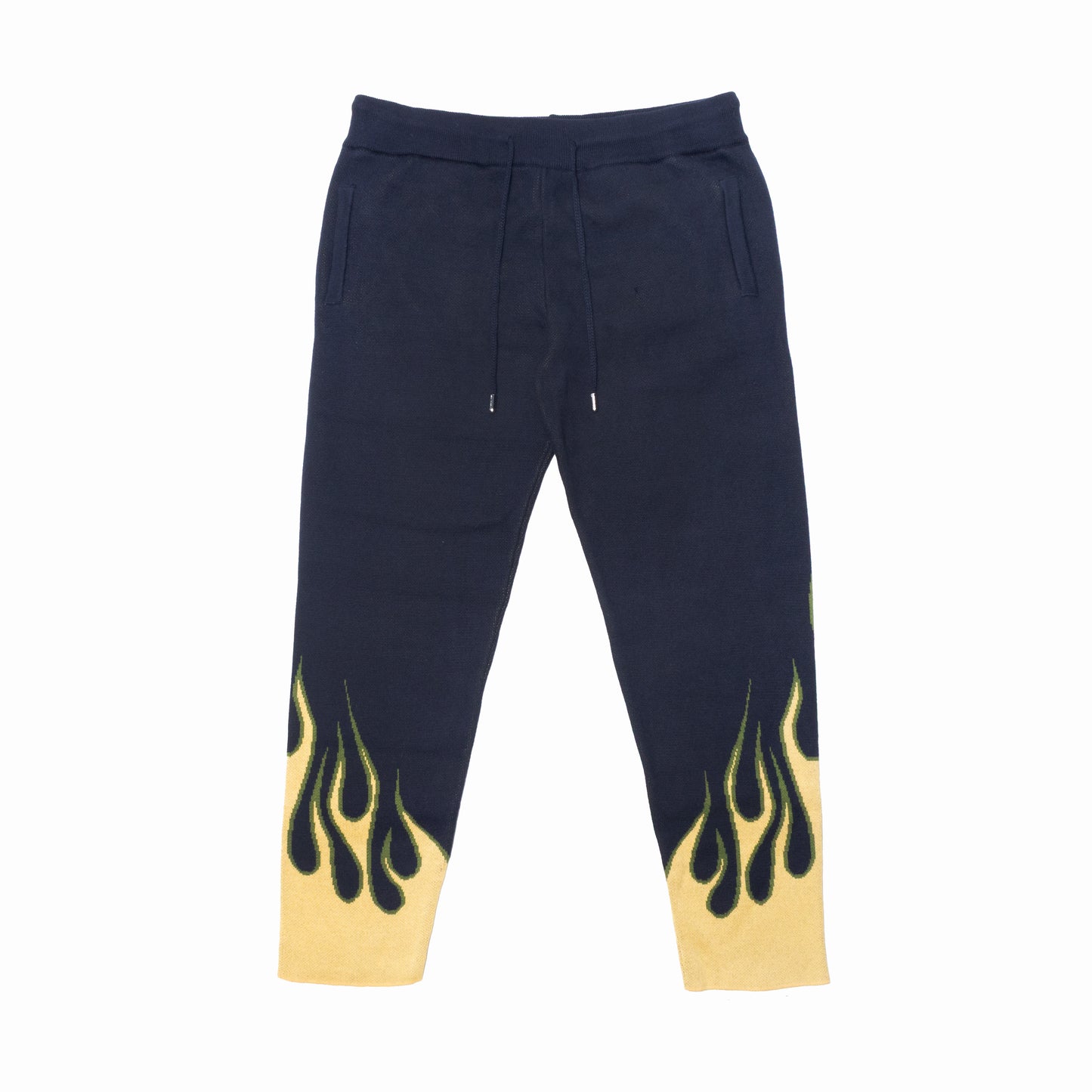 Just Don Flame Cashmere Pants (Navy/Yellow)