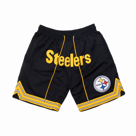JUST DON PITTSBURG STEELERS SHORTS (BLACK)