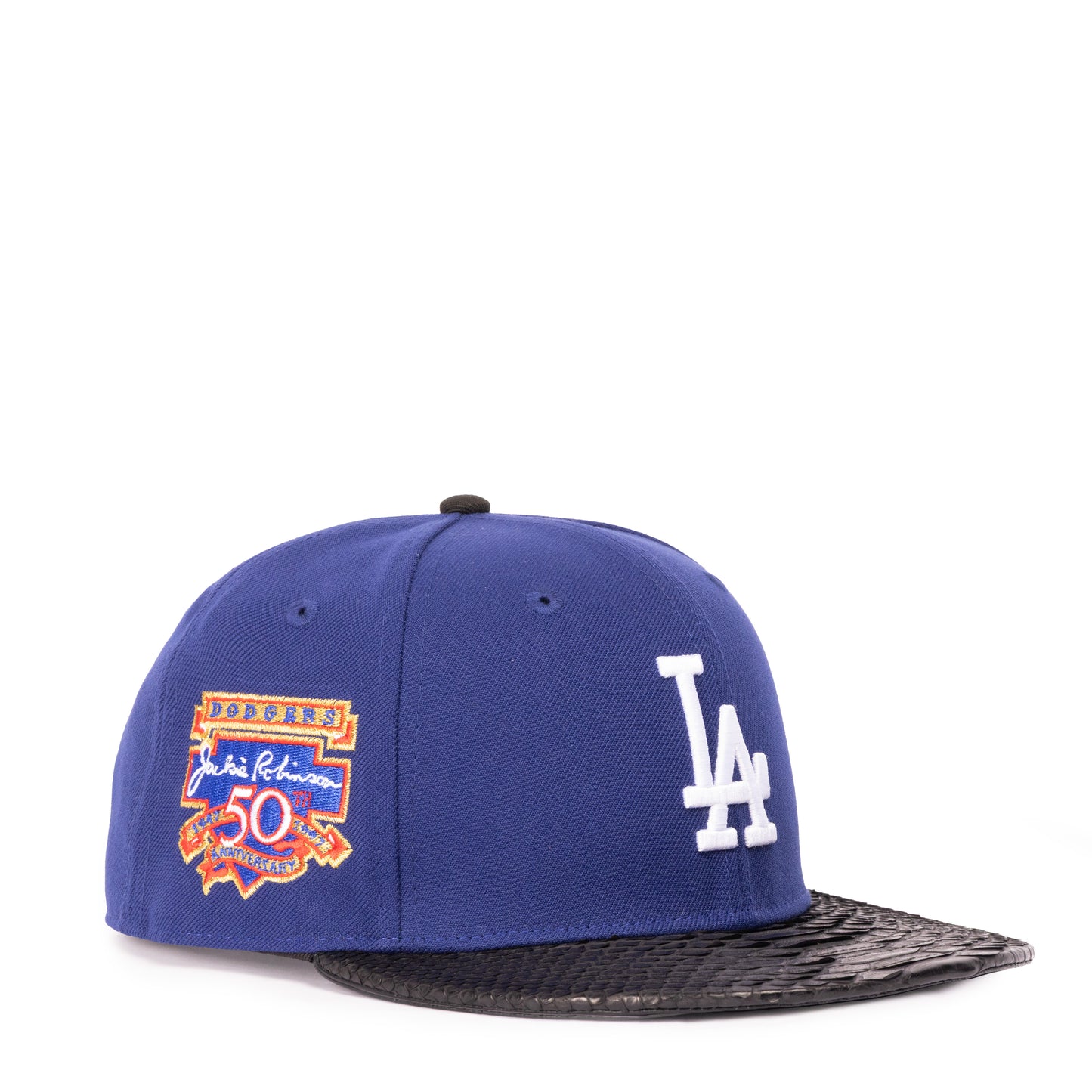 JUST DON LOS ANGELES DODGERS (JACKIE ROBINSON PATCH) (BLUE-BLACK-BLACK-GOLD)