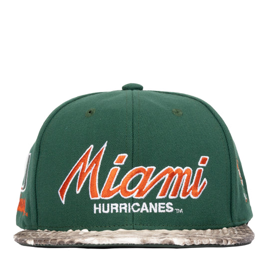 JUST DON MIAMI HURRICANES PYHTON (GREEN-Natural-DARK GREEN-GOLD)