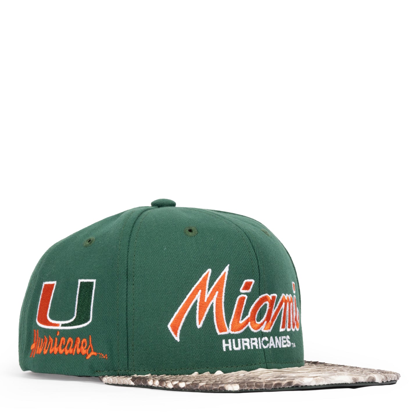 JUST DON MIAMI HURRICANES PYHTON (GREEN-Natural-DARK GREEN-GOLD)