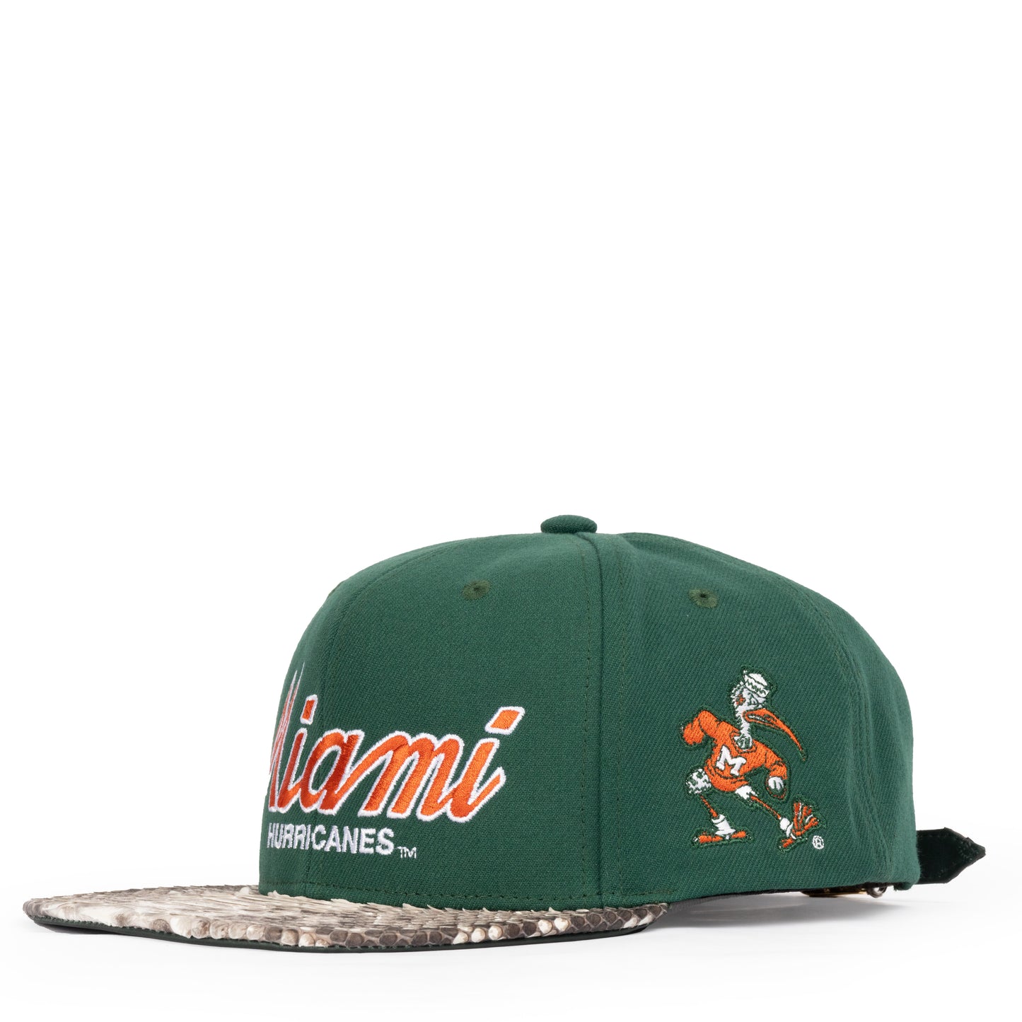 JUST DON MIAMI HURRICANES PYHTON (GREEN-Natural-DARK GREEN-GOLD)
