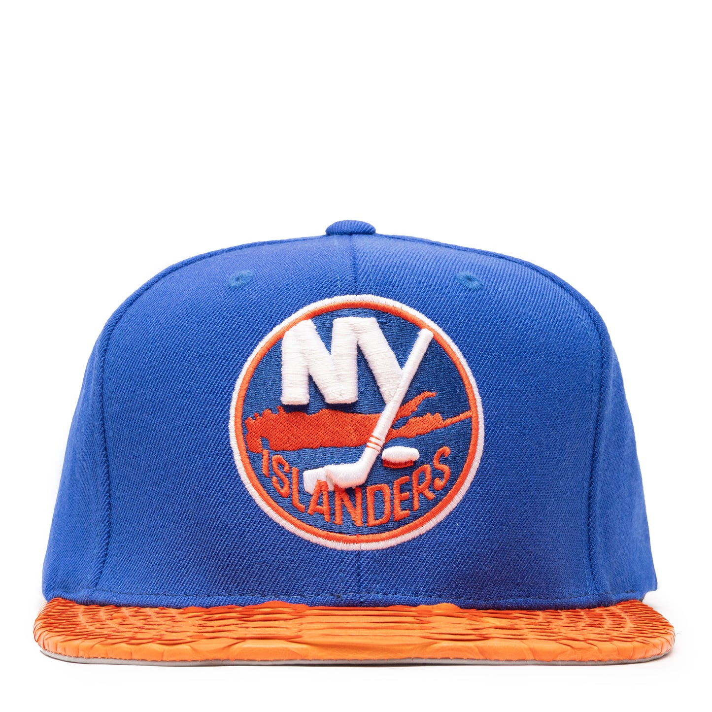 JUST DON NEW YORK ISLANDERS PYTHON (BLUE-ORANGE BRIM)