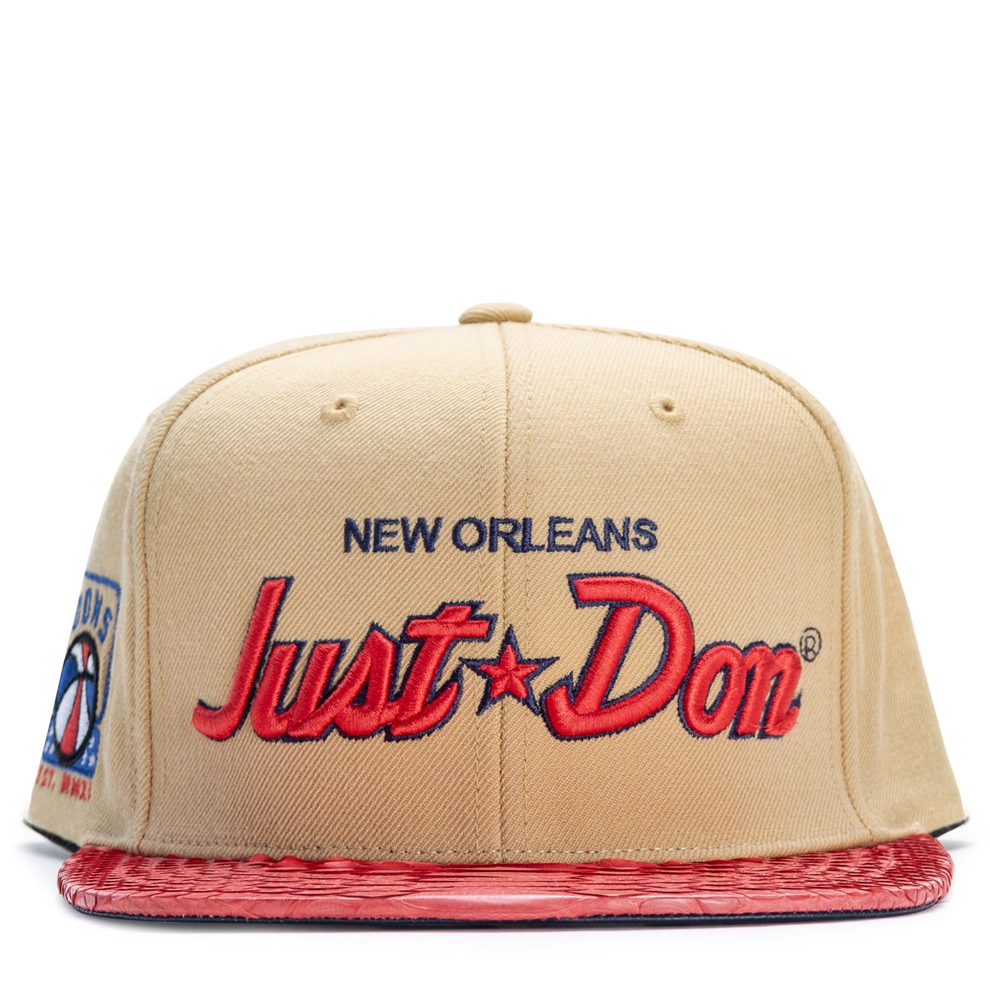 Just Don New Orleans Gold Hat (Red Brim)