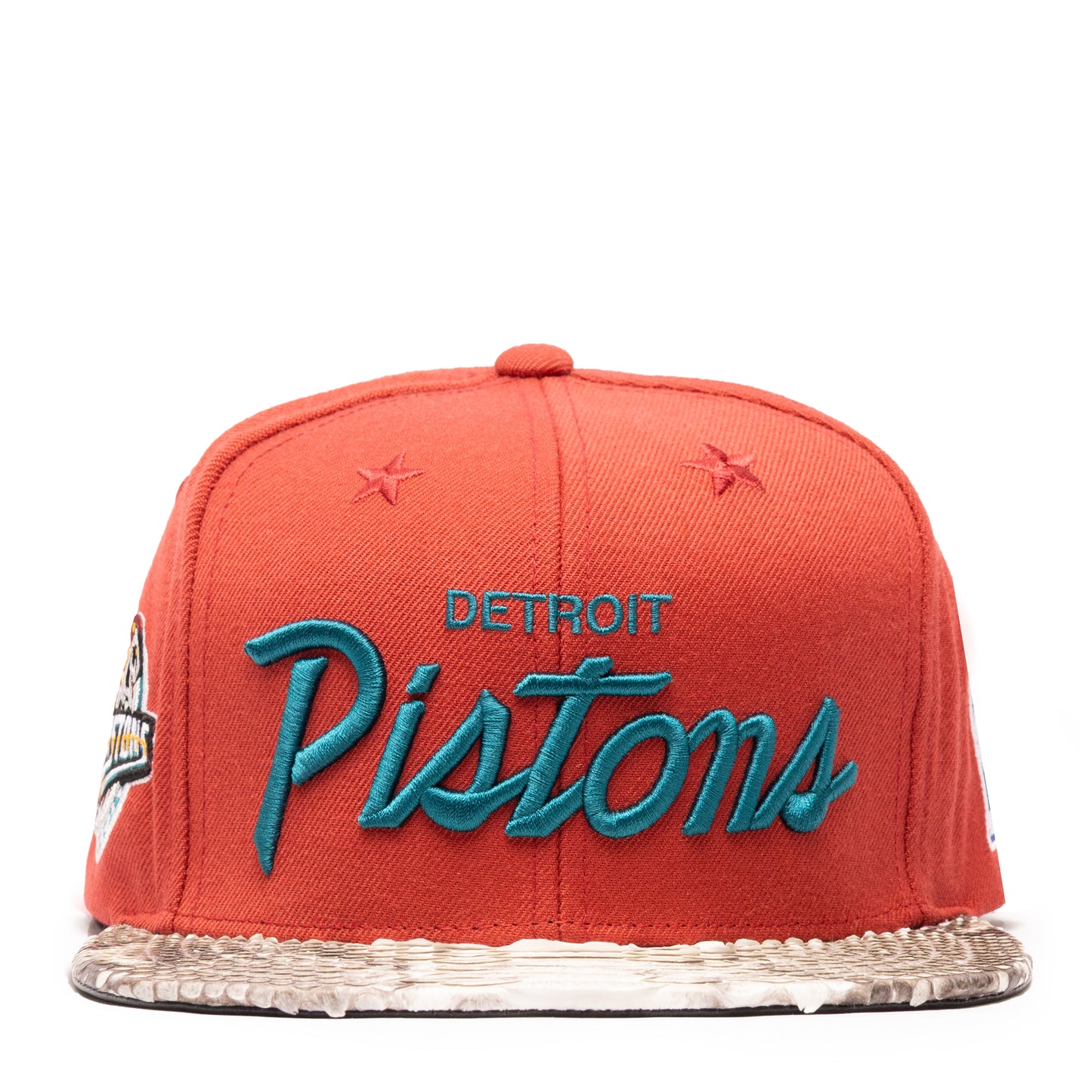 JUST DON DETROIT PISTONS PYTHON (DARK RED-NATURAL BRIM)