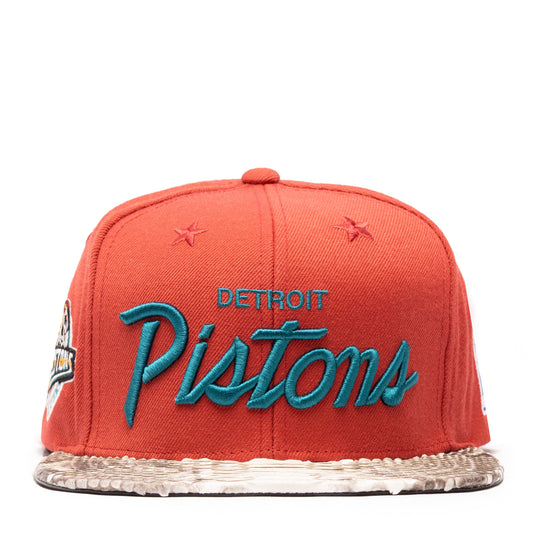 JUST DON DETROIT PISTONS PYTHON (DARK RED-NATURAL BRIM)