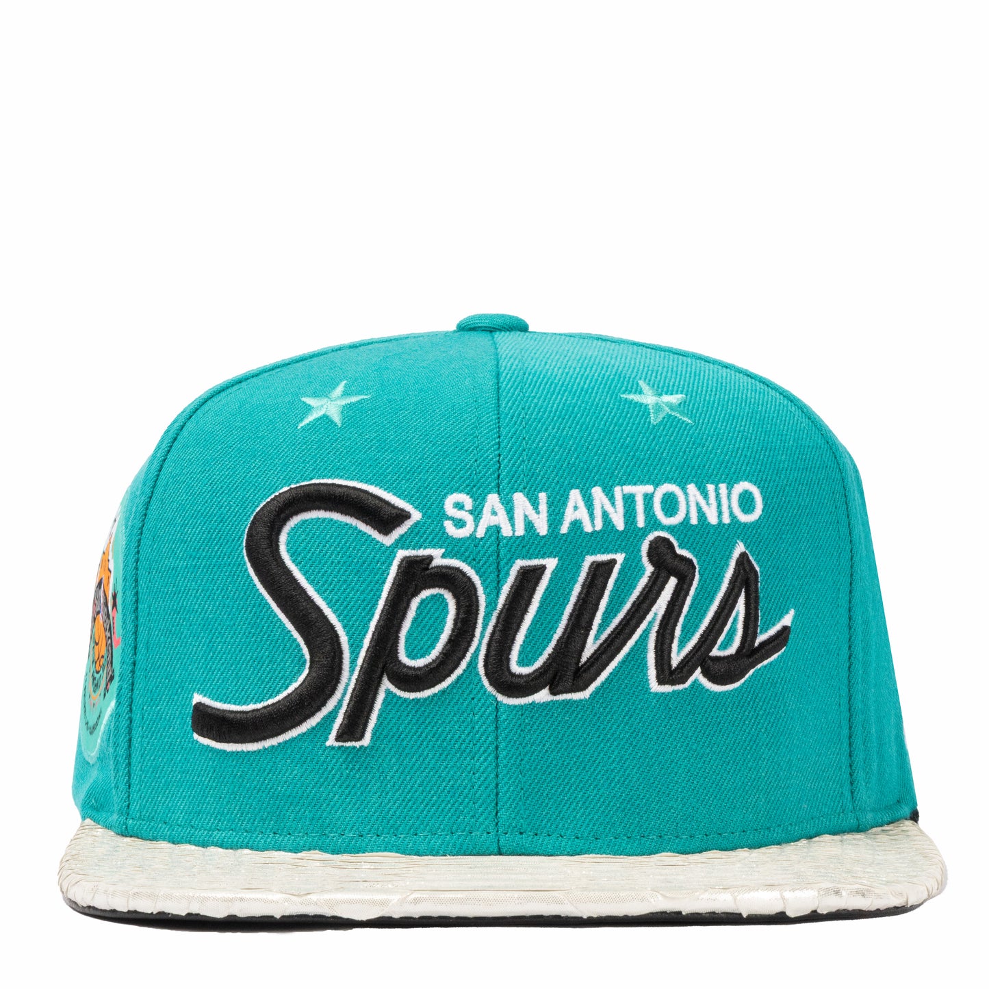 JUST DON SAN ANTONIO SPURS SCRIPT (TEAL-MIRROR-BLACK-SILVER)