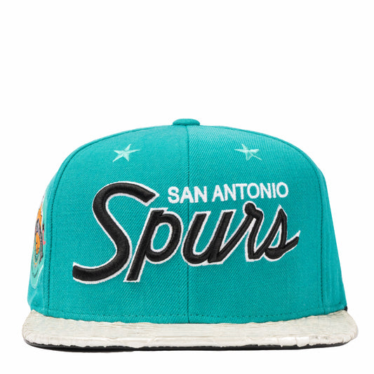 JUST DON SAN ANTONIO SPURS SCRIPT (TEAL-MIRROR-BLACK-SILVER)