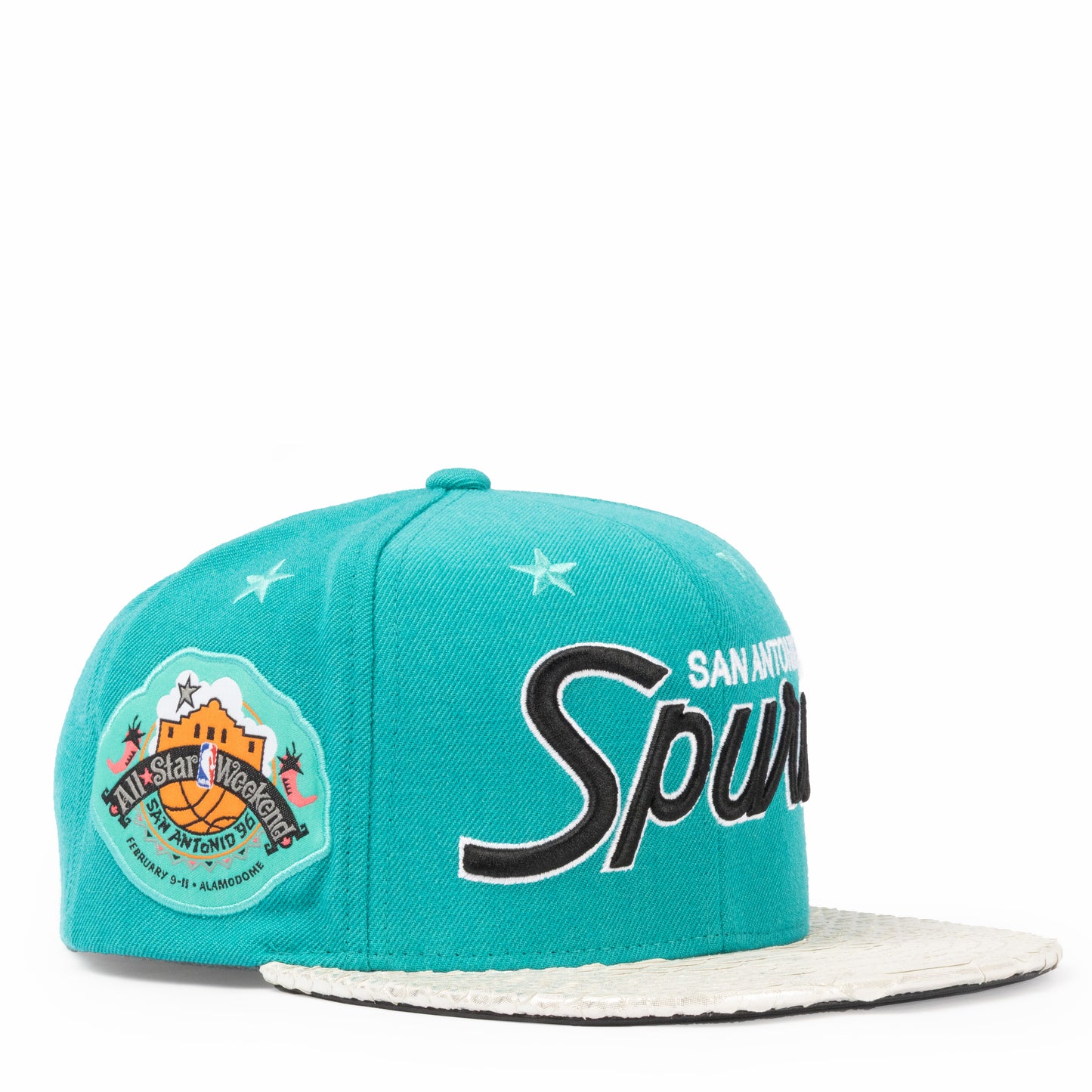 JUST DON SAN ANTONIO SPURS SCRIPT (TEAL-MIRROR-BLACK-SILVER)