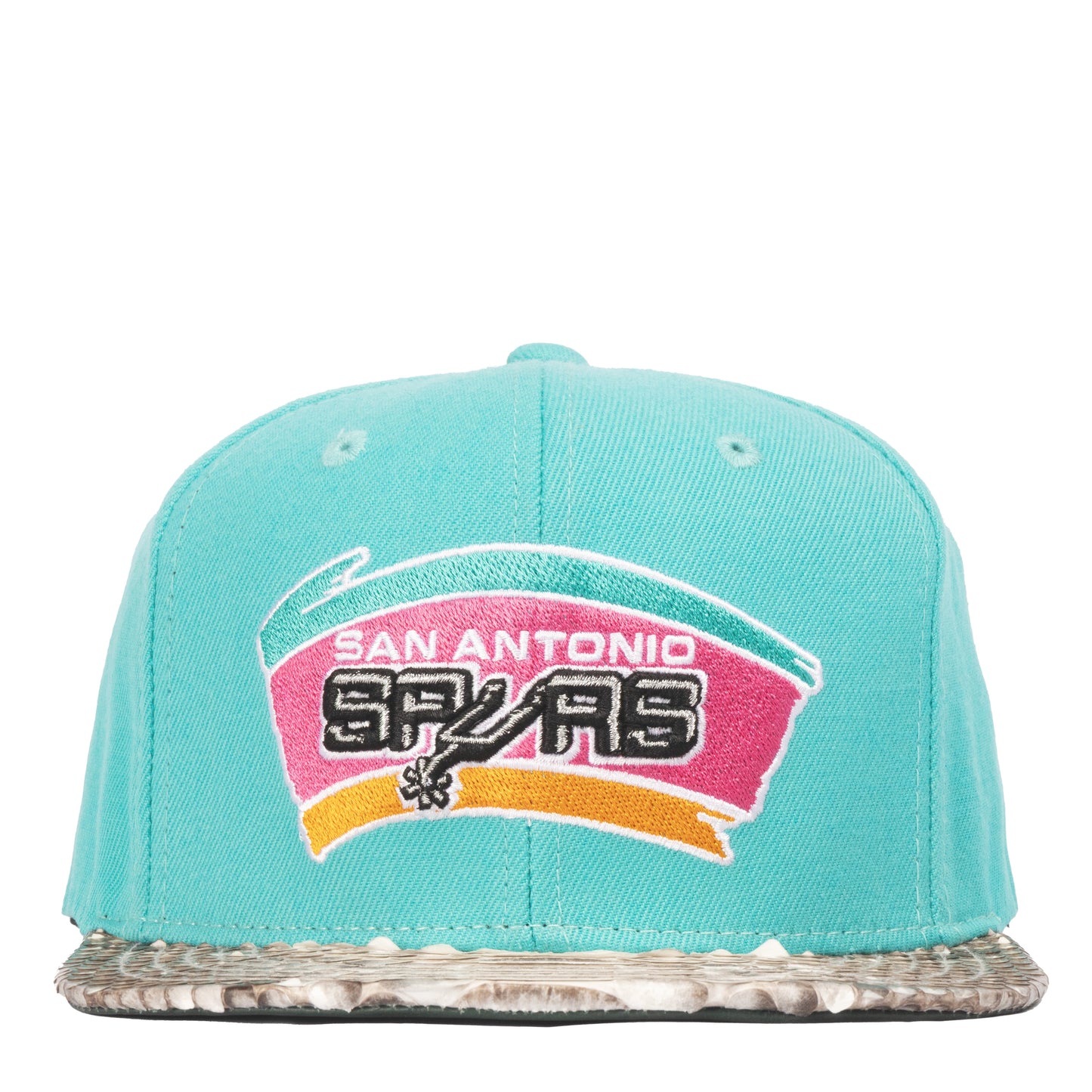 JUST DON SAN ANTONIO SPURS PYTHON (TEAL-NATURAL-dark green-SILVER)