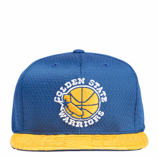 JUST DON GOLDEN STATE WARRIORS MESH PYTHON (BLUE-YELLOW-BLUE-SILVER)