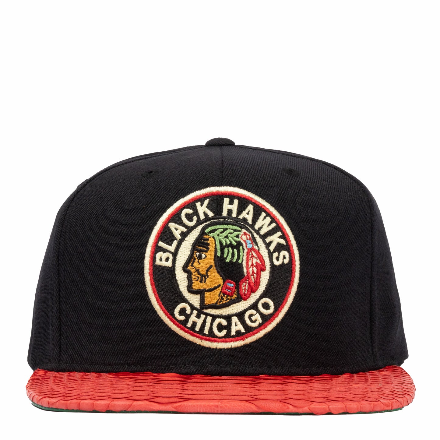JUST DON CHICAGO BLACKHAWKS VINTAGE LOGO PYTHON (BLACK-RED-GREEN-GOLD)
