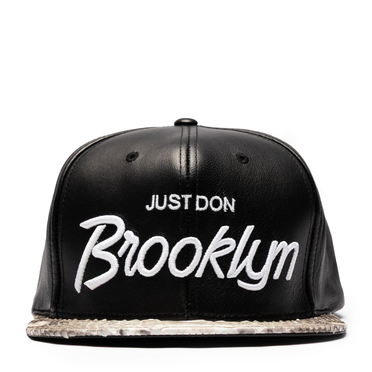 JUST DON BROOKLYN LEATHER PYTHON (BLACK-NATURAL-BLACK-SILVER)