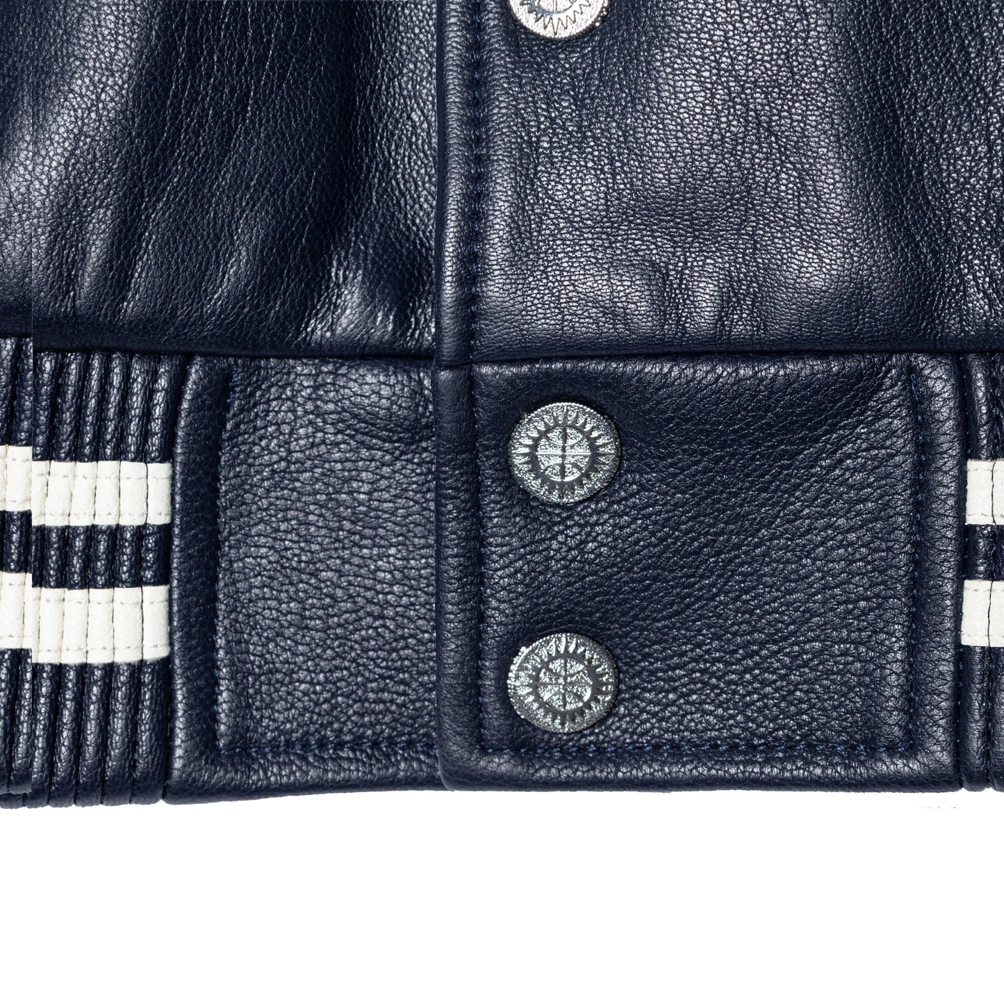 Just Don Globe Logo Leather Jacket