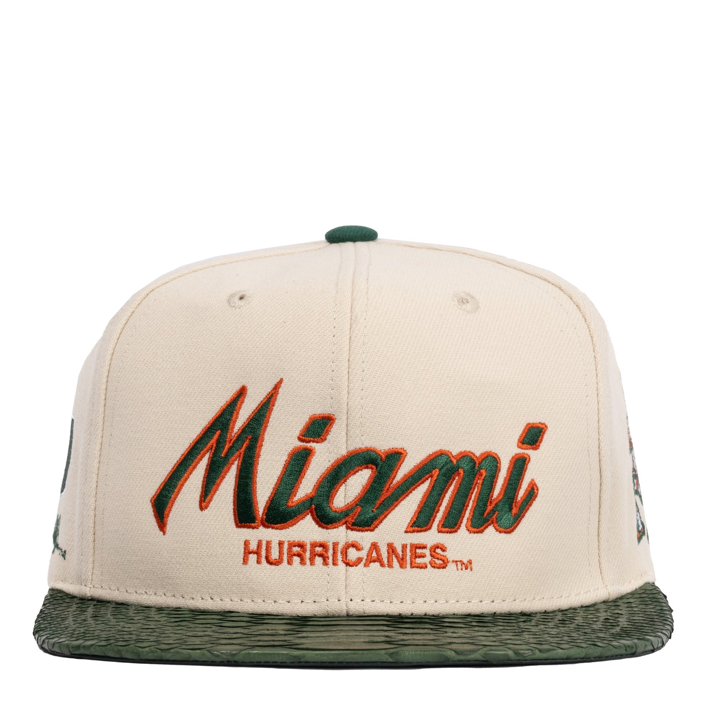 JUST DON MIAMI HURRICANES PYHTON (CREME-DARK GREEN-DARK GREEN-GOLD)