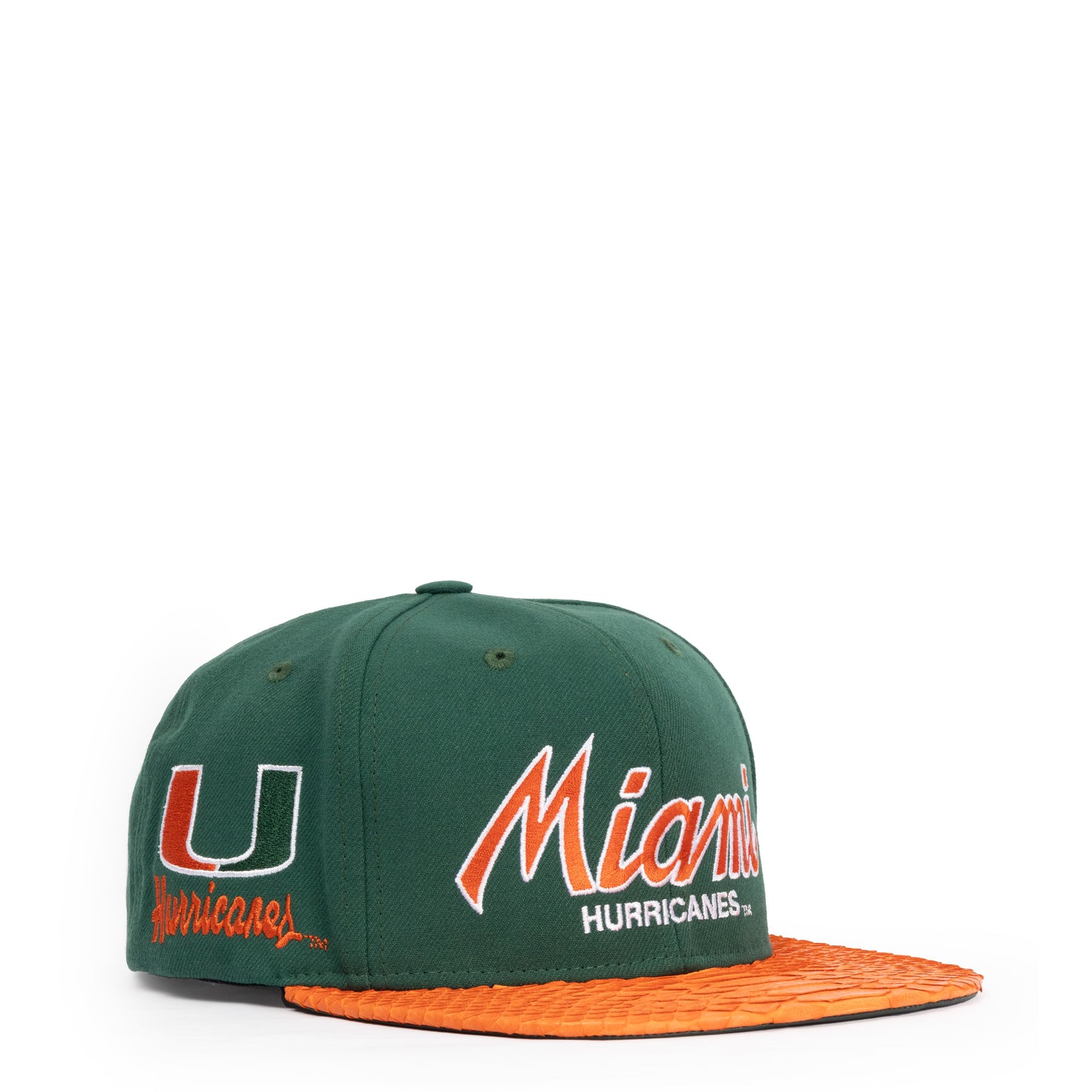 JUST DON MIAMI HURRICANES PYHTON (GREEN-ORANGE-DARK GREEN-GOLD)
