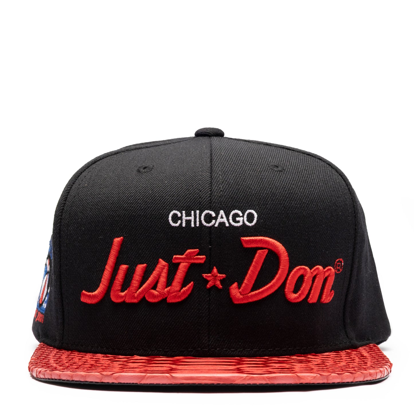JUST DON SCRIPT CHICAGO PYTHON (BLACK-RED-BLACK-SILVER)