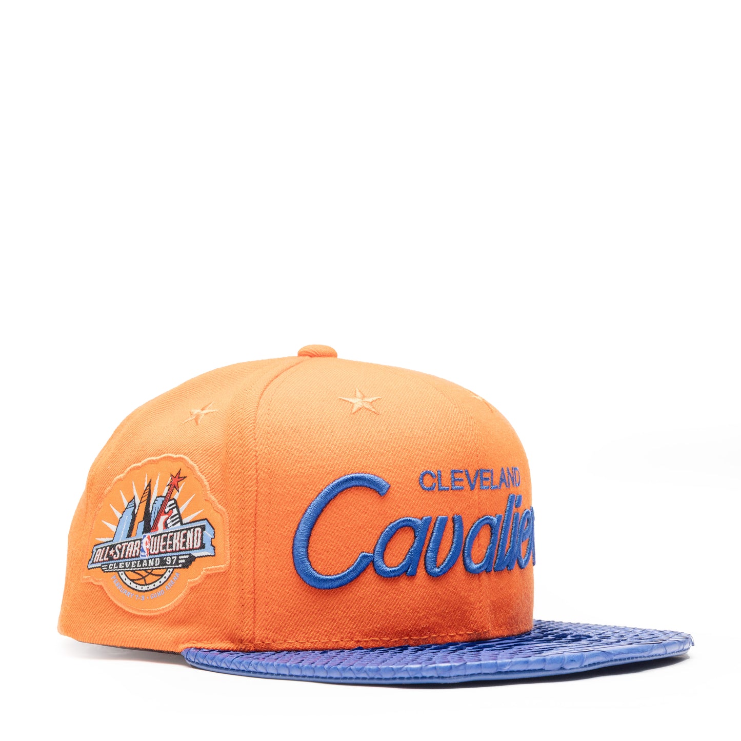 JUST DON CLEVELAND CAVALIERS SCRIPT PYTHON (ORANGE-BLUE-BLUE-SILVER)