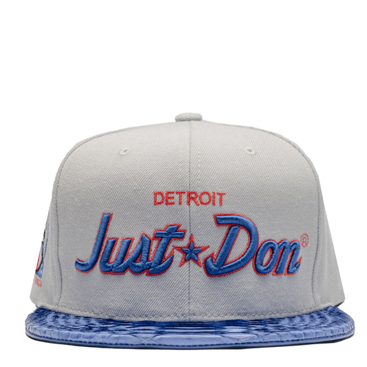 JUST DON SCRIPT DETROIT (GREY-BLUE-BLUE-SILVER)