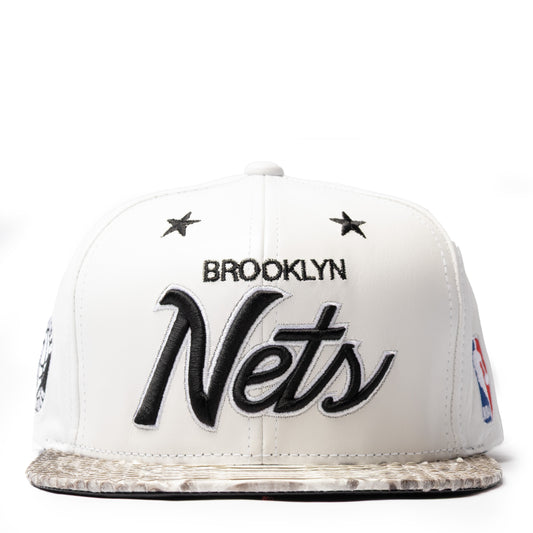 JUST DON BROOKLYN NETS (WHITE LEATHER-NATURAL-BLACK-SILVER)