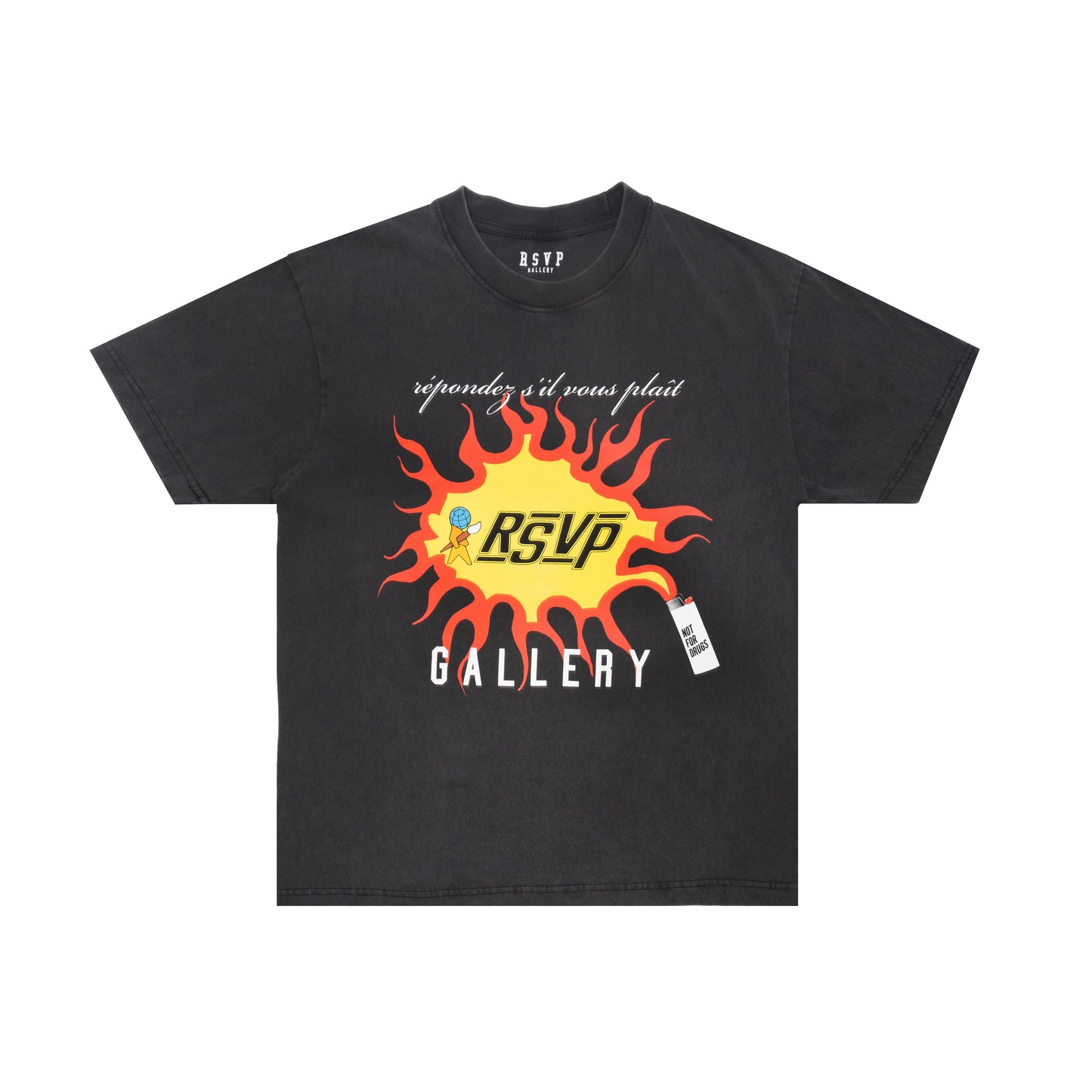 RSVP Gallery Not For Drugs Washed Black Tee