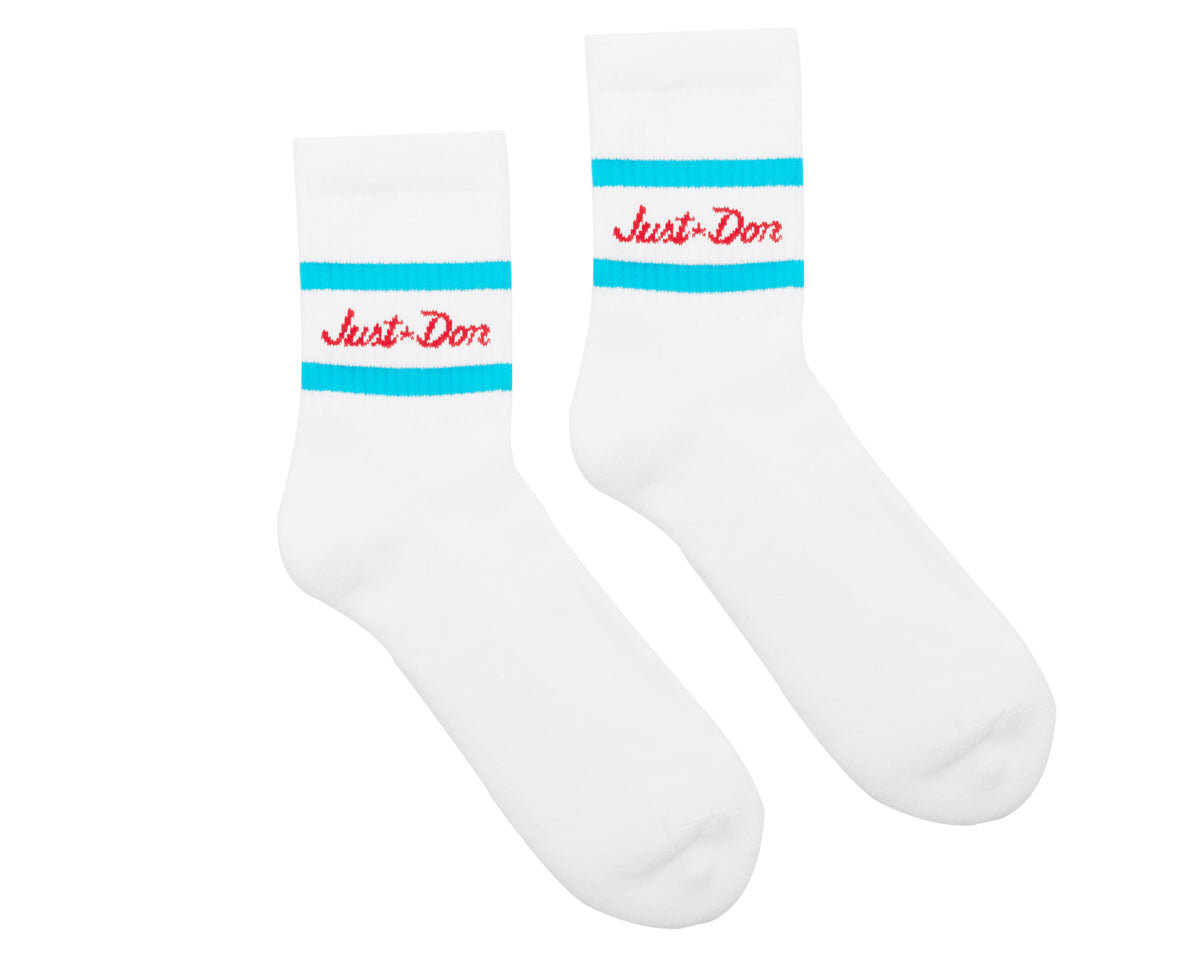 Just Don Blue Stripe Socks